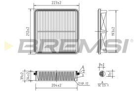 BREMSI FA1118 - AIR FILTER MAZDA
