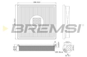 BREMSI FA1163 - AIR FILTER CHRYSLER, DODGE