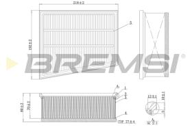 BREMSI FA1166 - AIR FILTER RENAULT