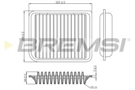 BREMSI FA1186 - AIR FILTER PEUGEOT, CITROEN