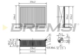 BREMSI FA1194 - AIR FILTER FIAT, RENAULT, NISSAN, OPEL