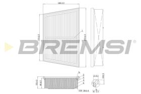 BREMSI FA1208 - AIR FILTER JAGUAR, LAND ROVER
