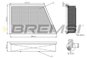 BREMSI FA1210 - AIR FILTER LAND ROVER, JAGUAR