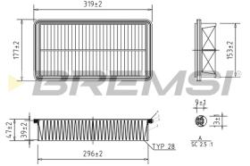 BREMSI FA1267 - AIR FILTER MAZDA
