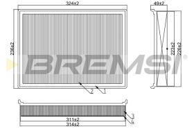 BREMSI FA1343 - AIR FILTER FIAT
