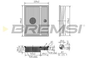 BREMSI FA1368 - AIR FILTER MERCEDES-BENZ