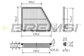 BREMSI FA1572 - AIR FILTER HYUNDAI