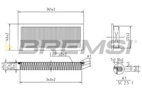 BREMSI FA1576 - AIR FILTER PEUGEOT, CITROEN, MINI