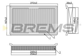 BREMSI FA1619 - AIR FILTER HYUNDAI