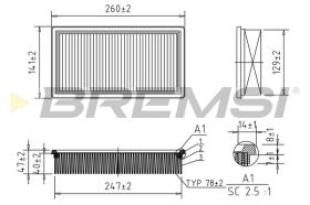 BREMSI FA1622 - AIR FILTER SEAT