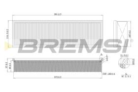 BREMSI FA1636 - AIR FILTER RENAULT, OPEL, ARO, VOLVO