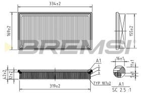 BREMSI FA1678 - AIR FILTER KIA
