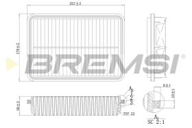 BREMSI FA1691 - AIR FILTER HYUNDAI