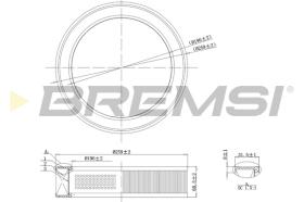 BREMSI FA2068 - AIR FILTER MITSUBISHI, HYUNDAI