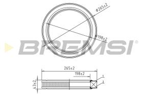 BREMSI FA2079 - AIR FILTER HONDA, SUZUKI, ROVER