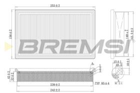 BREMSI FA2140 - AIR FILTER OPEL