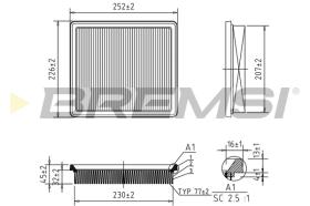 BREMSI FA2145 - AIR FILTER OPEL