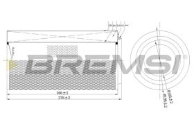 BREMSI FA2210 - AIR FILTER IVECO, MAN, VOLVO