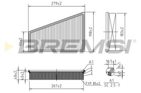 BREMSI FA2310 - AIR FILTER RENAULT