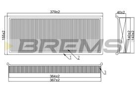 BREMSI FA2323 - AIR FILTER JAGUAR