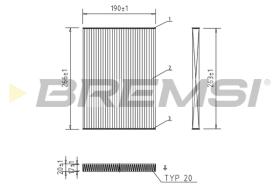 BREMSI FC0076A - CABIN FILTER NISSAN