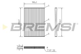 BREMSI FC0076C - CABIN FILTER NISSAN, SUZUKI