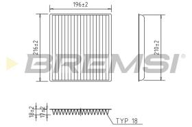 BREMSI FC0089 - CABIN FILTER TOYOTA, SUBARU