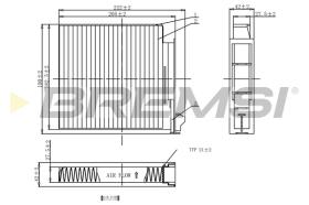 BREMSI FC0093 - CABIN FILTER RENAULT, NISSAN, DACIA