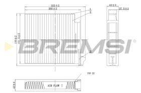 BREMSI FC0093A - CABIN FILTER RENAULT, NISSAN, DACIA