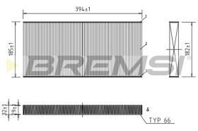 BREMSI FC0164 - CABIN FILTER FORD, JAGUAR