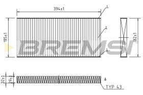BREMSI FC0164A - CABIN FILTER MERCEDES-BENZ