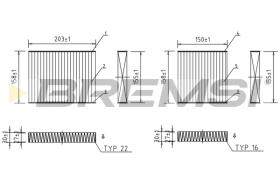 BREMSI FC0166A - CABIN FILTER PEUGEOT, CITROEN, DS