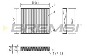 BREMSI FC0167 - CABIN FILTER FIAT, OPEL, PEUGEOT