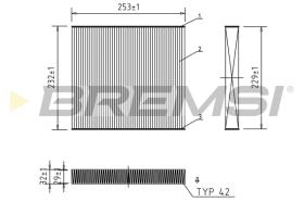 BREMSI FC0177 - CABIN FILTER FORD, JAGUAR