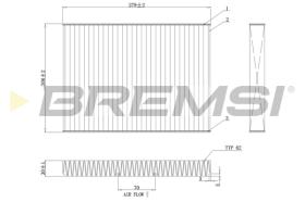 BREMSI FC0181 - CABIN FILTER FORD, JAGUAR