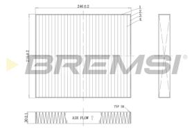 BREMSI FC0183C - CABIN FILTER MERCEDES-BENZ, VW, AUDI
