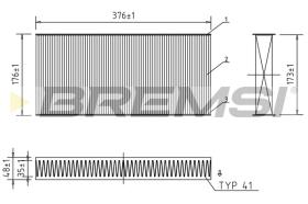 BREMSI FC0403C - CABIN FILTER FIAT, PEUGEOT, CITROEN