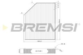 BREMSI FC0406 - CABIN FILTER AUDI, PORSCHE