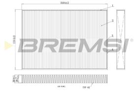 BREMSI FC0410 - CABIN FILTER AUDI