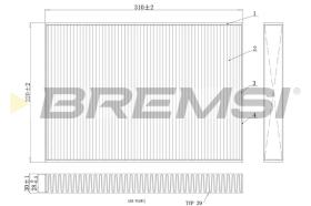 BREMSI FC0410A - CABIN FILTER VW, AUDI, PORSCHE