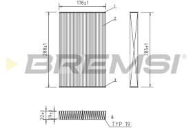 BREMSI FC0414C - CABIN FILTER OPEL, CITROEN