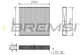 BREMSI FC0431 - CABIN FILTER FORD, JAGUAR