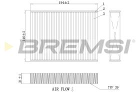 BREMSI FC0432 - CABIN FILTER PEUGEOT, CITROEN, TOYOTA