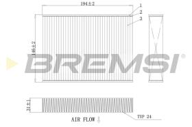 BREMSI FC0432C - CABIN FILTER FORD, JAGUAR