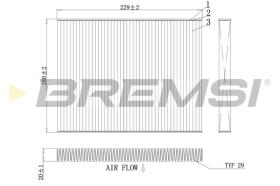 BREMSI FC0443C - CABIN FILTER KIA, HYUNDAI