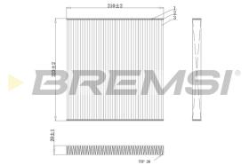 BREMSI FC0445C - CABIN FILTER FORD, JAGUAR