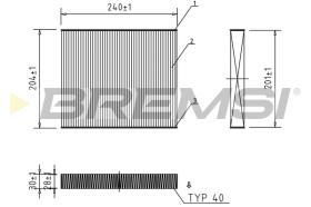 BREMSI FC0449 - CABIN FILTER FORD, JAGUAR