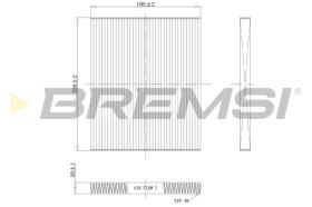 BREMSI FC0451 - CABIN FILTER KIA, HYUNDAI
