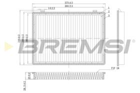 BREMSI FC0466C - CABIN FILTER OPEL, CHEVROLET