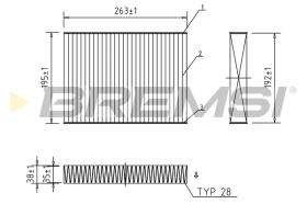 BREMSI FC0468A - CABIN FILTER FIAT, RENAULT, NISSAN